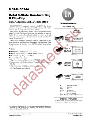 MC74HC374ADWR2 datasheet  